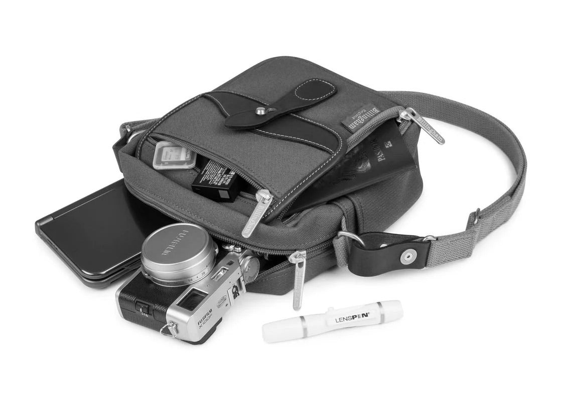 Billingham Pola Stowaway Camera Bag - Sage FibreNyte / Black Leather-Camera Bags-Kudos Cameras