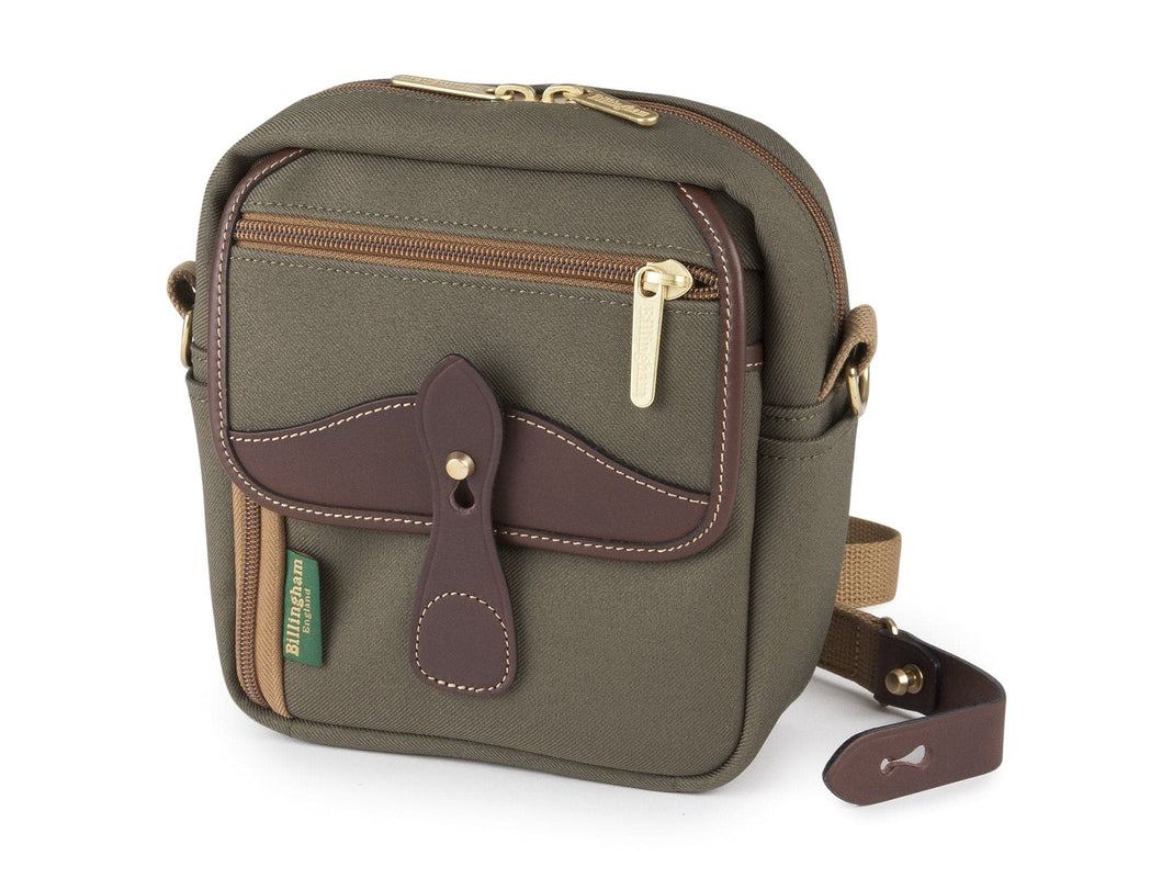 Billingham Pola Stowaway Camera Bag - Sage FibreNyte / Chocolate Leather-Camera Bags-Kudos Cameras