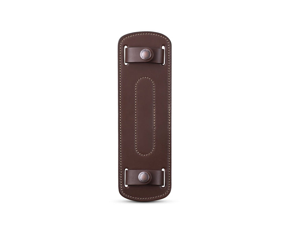 Billingham SP20 Shoulder Pad - Chocolate Leather with Antique Studs-Camera Bag Accessories-Kudos Cameras