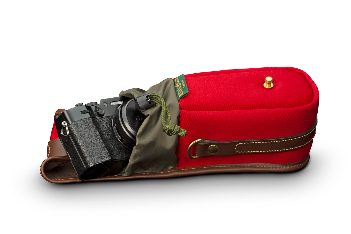 Billingham Ten-16 Camera Bag - Burgundy Canvas / Chocolate Leather-Camera Bags-Kudos Cameras
