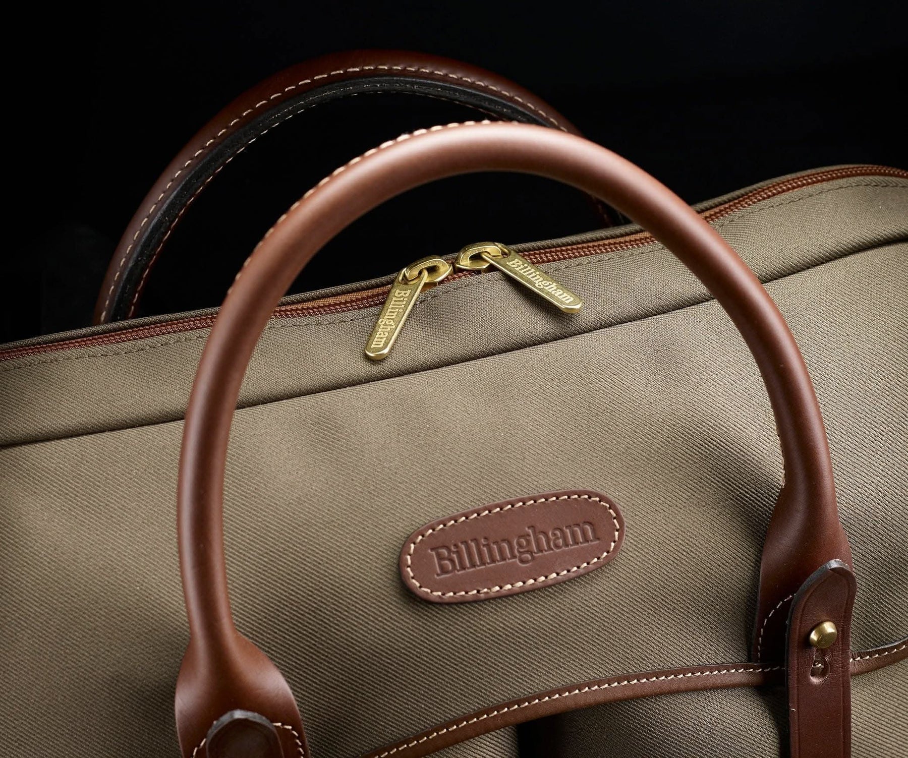 Billingham Thomas Briefcase & Laptop Bag - Black FibreNyte / Black Leather-Travel Bags-Kudos Cameras