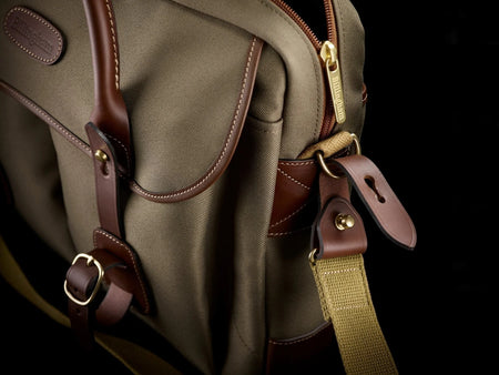 Billingham Thomas Briefcase & Laptop Bag - Navy FibreNyte / Chocolate Leather-Travel Bags-Kudos Cameras