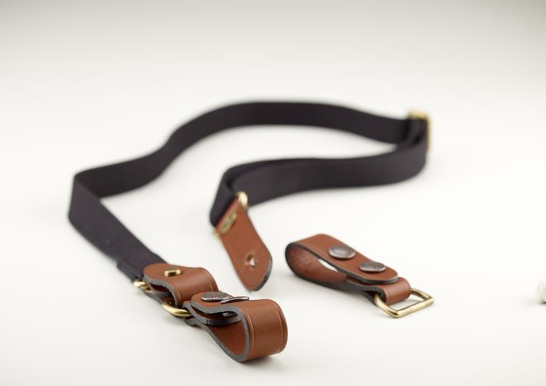 Billingham Waist Strap Attachment - Black / Tan Leather-Camera Bag Accessories-Billingham