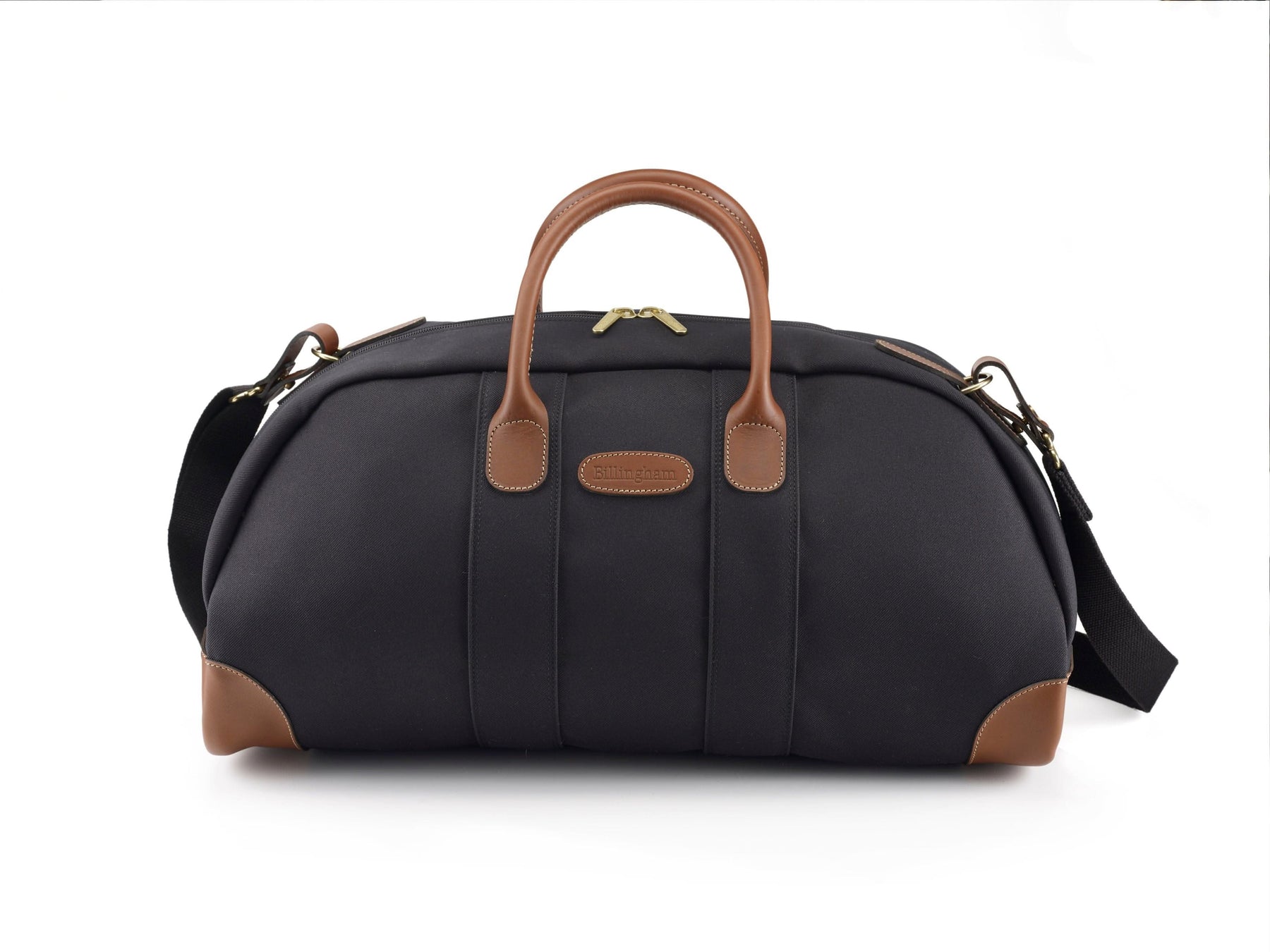 Billingham Weekender Duffle Bag - Black Canvas / Tan Leather-Travel Bags-Kudos Cameras