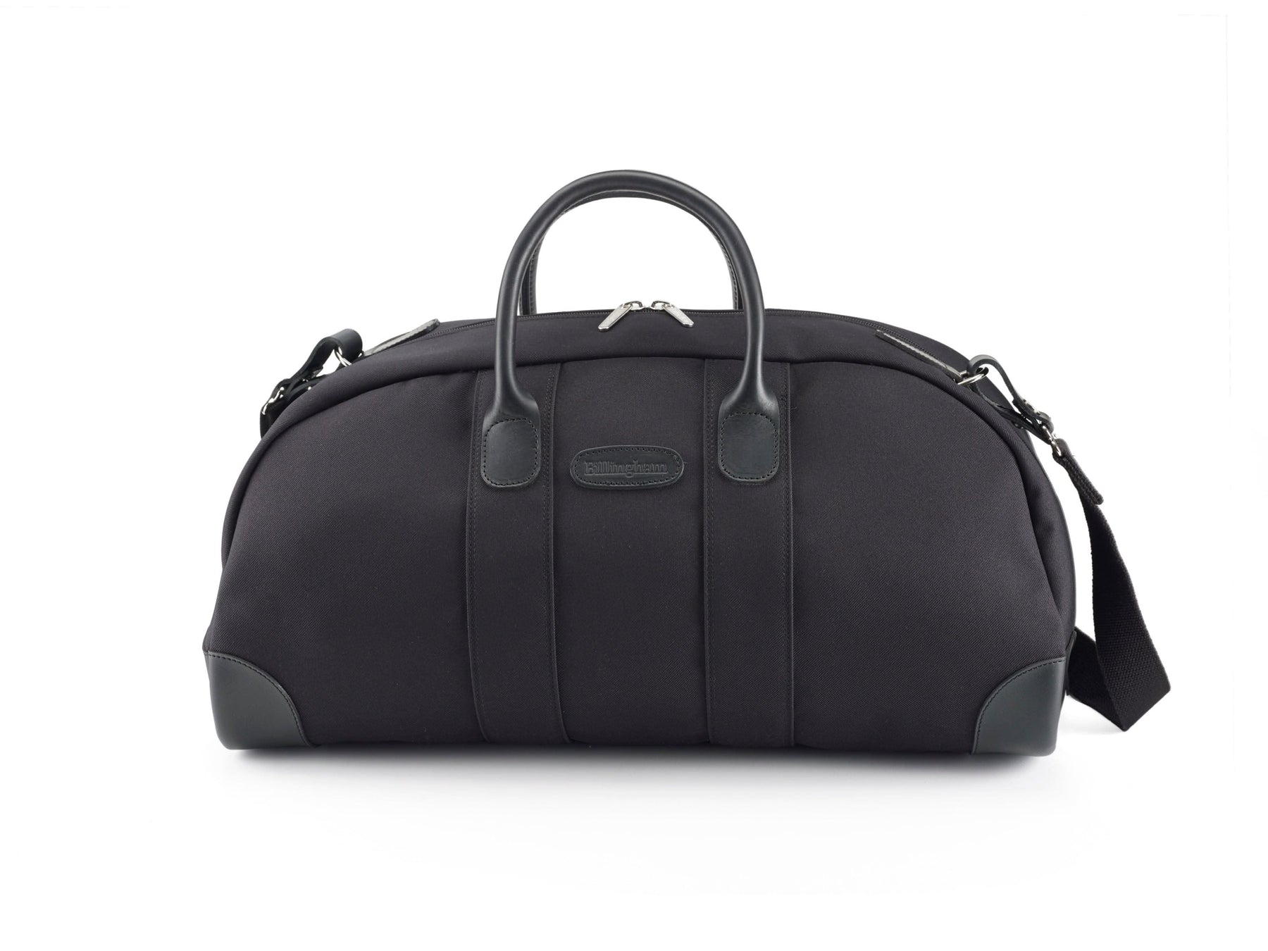 Billingham Weekender Duffle Bag - Black FibreNyte / Black Leather-Travel Bags-Kudos Cameras