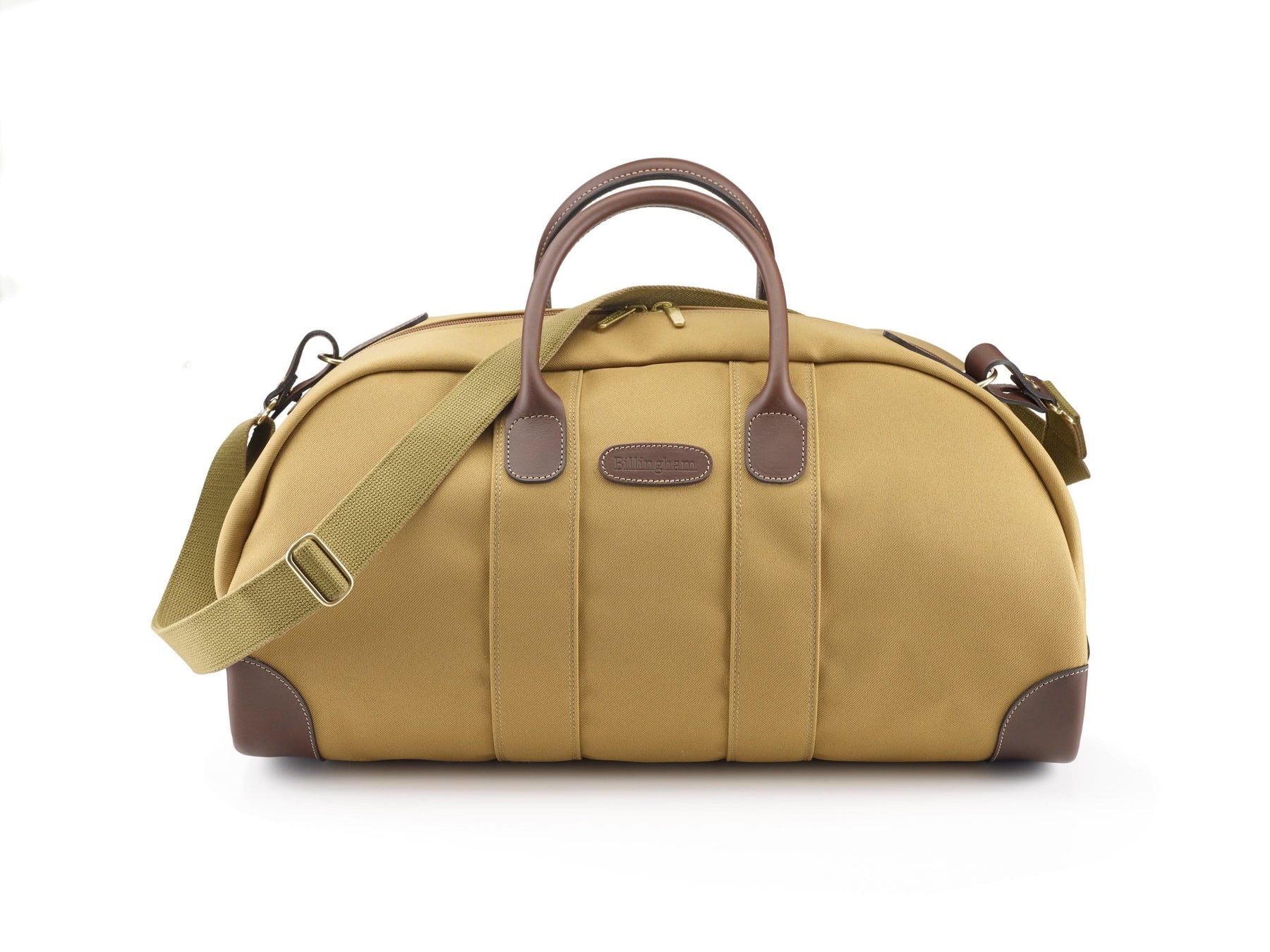 Billingham Weekender Duffle Bag - Khaki FibreNyte / Chocolate Leather-Travel Bags-Kudos Cameras