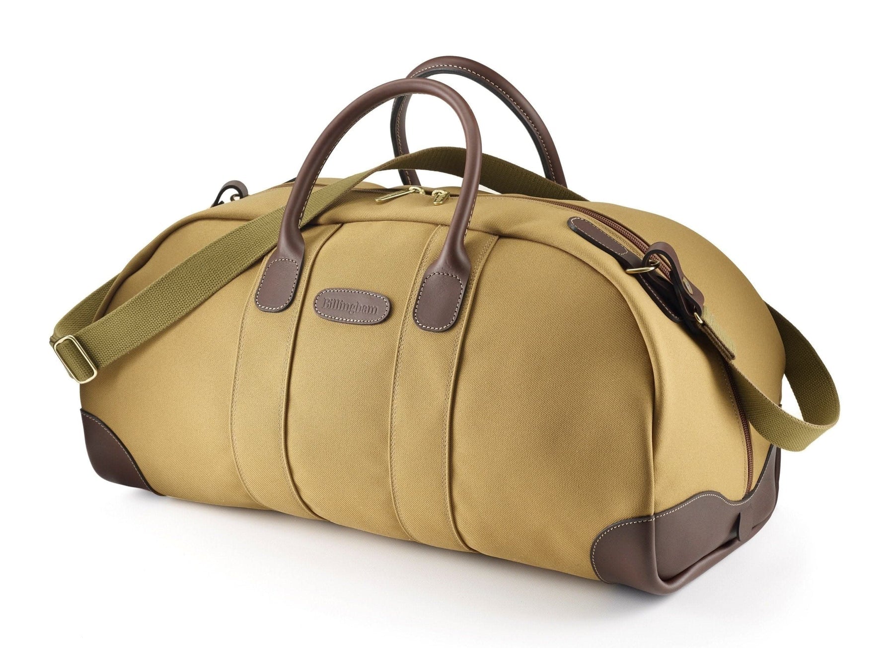 Billingham Weekender Duffle Bag - Khaki FibreNyte / Chocolate Leather-Travel Bags-Kudos Cameras