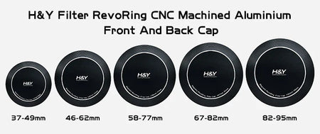 -H&Y Filters RevoRing Aluminium Front and Back Caps for 67-82mm-Filter Caps-H&Y Filters