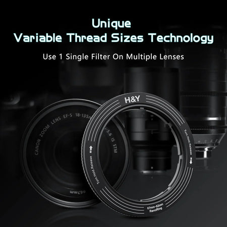-H&Y Filters RevoRing 46-62mm Variable Adapter for 67mm Filters-Variable Lens Adapter Rings-H&Y Filters