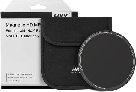 -H&Y Filters ND8 (3 Stop) Magnetic Clip-On Filter for RevoRing (58-77mm)-77mm Filters for Revo & Swift Rings-H&Y Filters
