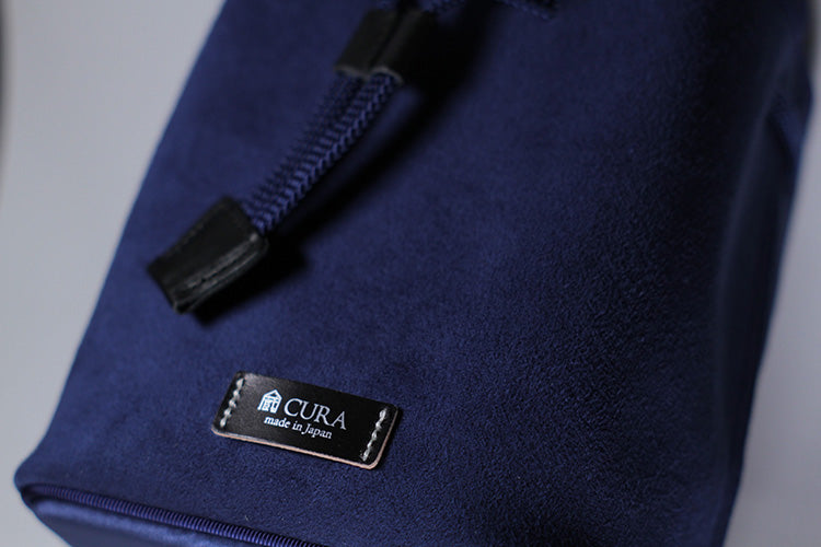 CURA CCPS-100NVY Navy Suede Camera/Lens Pouch