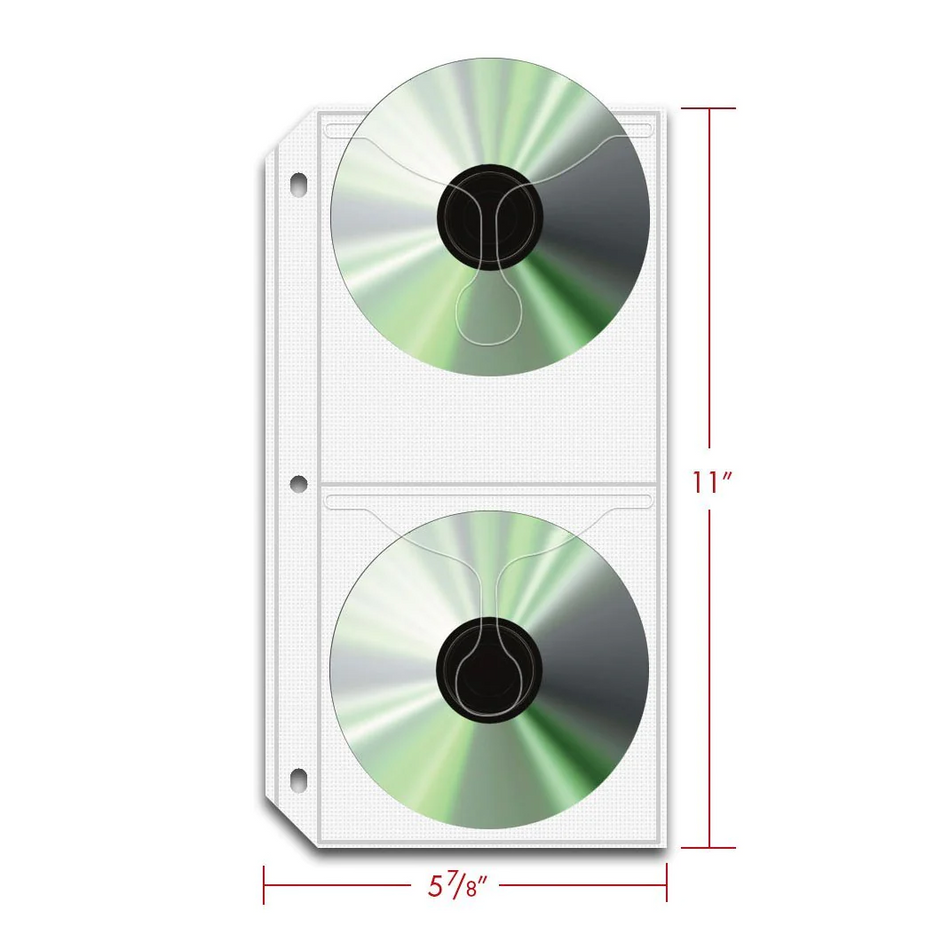 Print File CDBW-4 pack of 10 for 4-CDs or DVDs-White non-woven interior