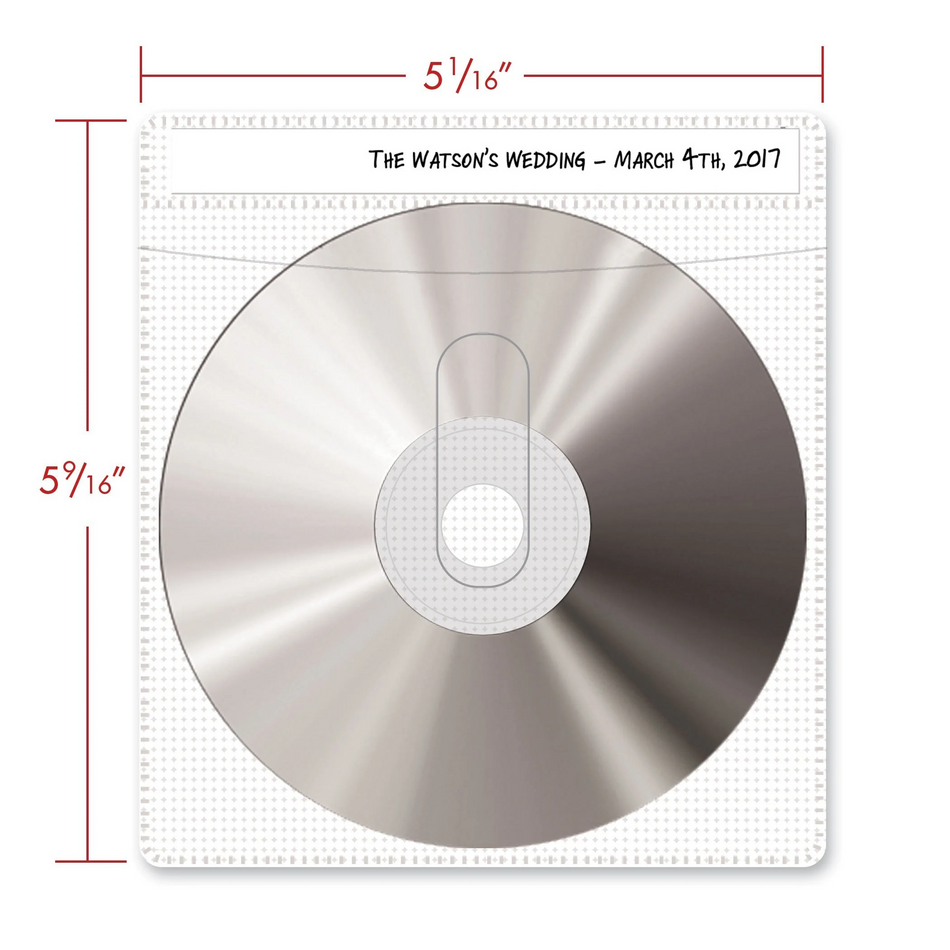 Print File CDSW-2 pack of 10 for 2-CDs or DVDs-White non-woven interior and header