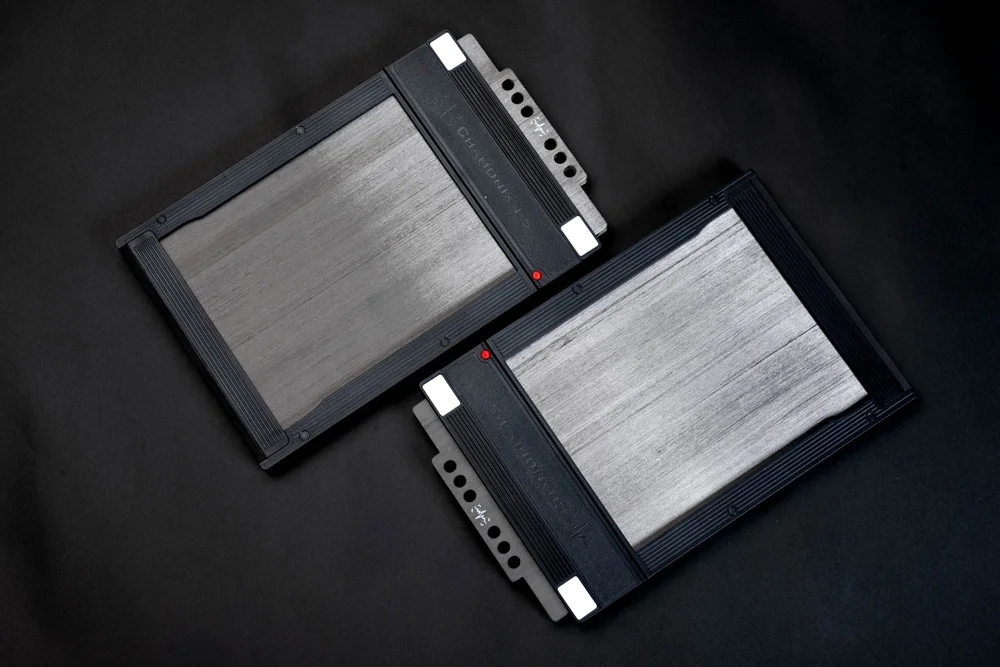 CHAMONIX FH045P Film Holder 4x5 (Plastic) with Carbon Fibre Dark Slide - Sheet Film-Film Holders-Kudos Cameras