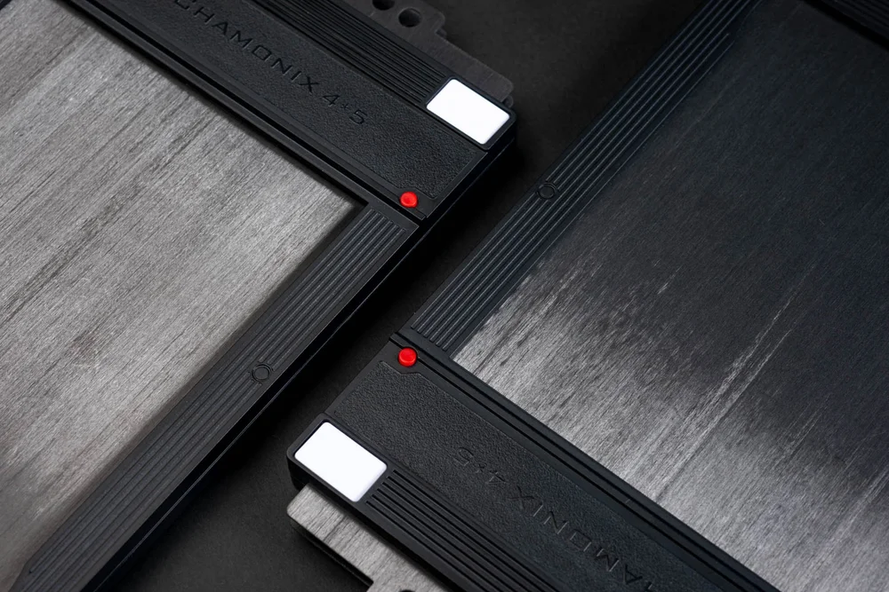 CHAMONIX FH045P Film Holder 4x5 (Plastic) with Carbon Fibre Dark Slide - Sheet Film-Film Holders-Kudos Cameras