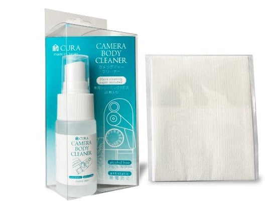 CURA CBC-030 Camera Body Cleaner Spray (50ml) + Wiper (20 sheets)-Lens Cleaning Kit-CURA