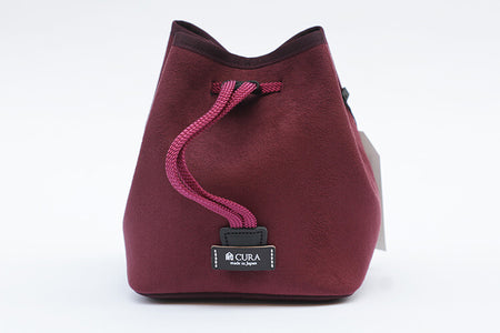 CURA CCPS-100 Suede Pochette Camera/Lens Pouch - Wine-Pouch-Kudos Cameras