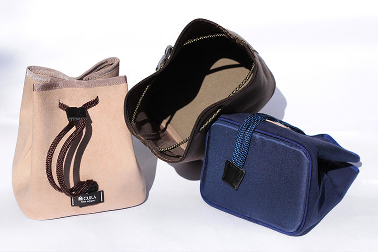 CURA CCPS-100 Suede Pochette Camera/Lens Pouch – Wine-Pouch-CURA