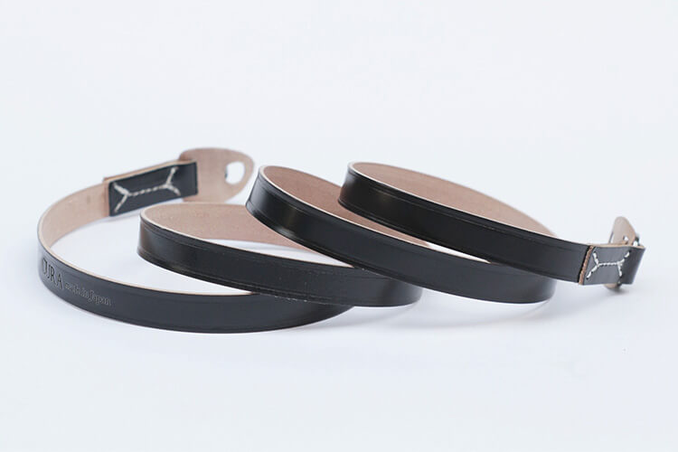 CURA CCV-100 Cordovan Leather Strap (105 cm) – Black-Camera Strap-CURA