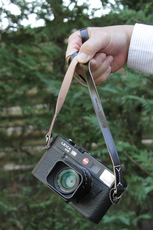 CURA CCV-100 Cordovan Leather Strap (105 cm) - Black-Camera Strap-Kudos Cameras