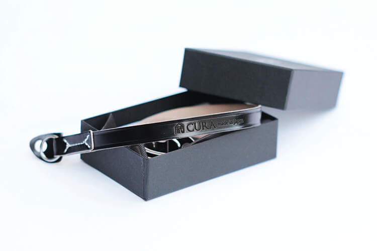 CURA CCV-200 Cordovan Leather Strap with Shoulder Pad (105 cm) - Black-Camera Strap-CURA