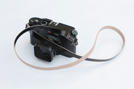 CURA CCV-200 Cordovan Leather Strap with Shoulder Pad (105 cm) - Black-Camera Strap-Kudos Cameras