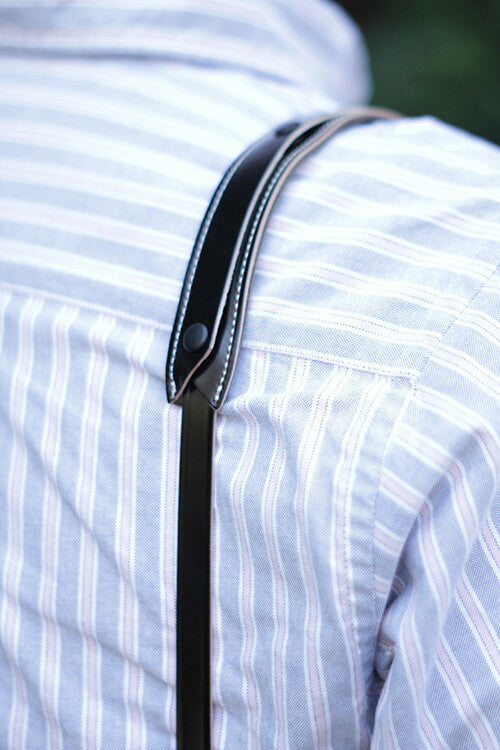 CURA CCV-PAD Cordovan Black Leather Pad for Strap-Camera Strap-CURA