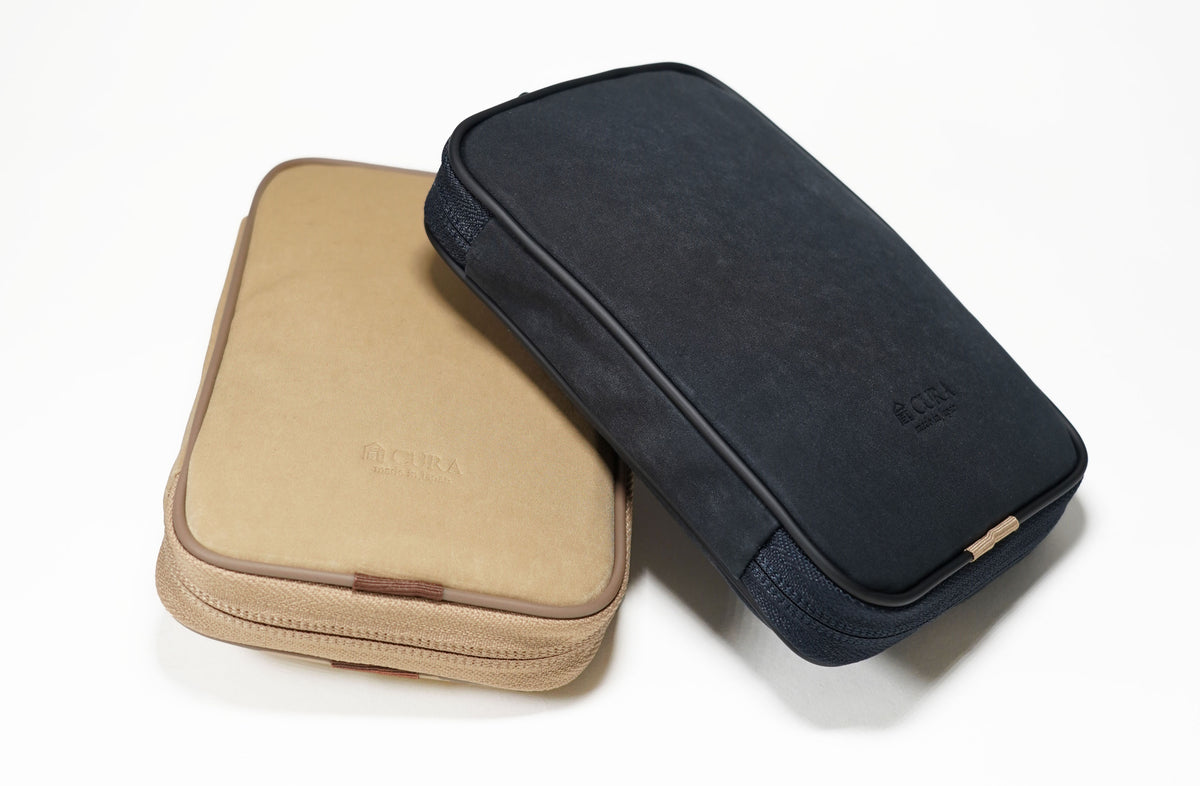 CURA CFCM-100 Cleaning Set - Millicloth Pouch (Navy) Includes - Kumano Brush + Lens Cleaner (15ml) + Micro Wiper (50 sheets) + Millicloth Pouch (Navy)