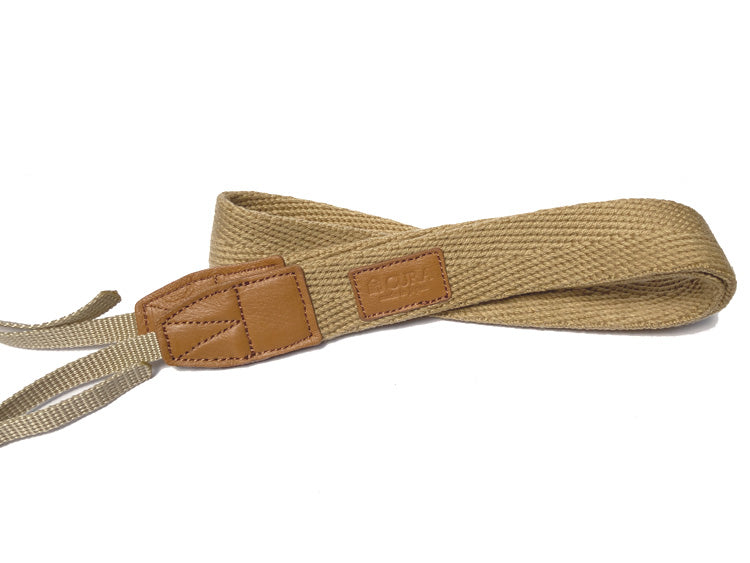 CURA CHS-101 Herringbone Camera Strap (85-155cm) - Beige-Camera Strap-CURA