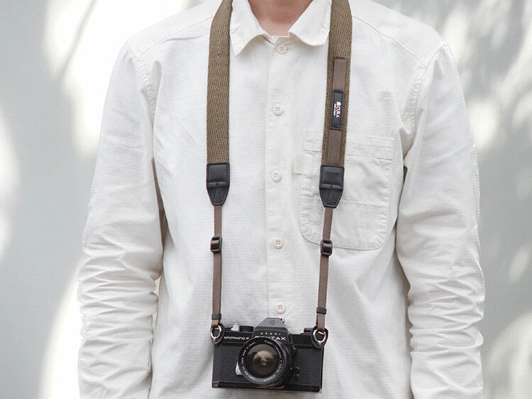 CURA CHS-200 Herringbone Combination Camera Strap (85-155cm) - Khaki-Camera Strap-Kudos Cameras