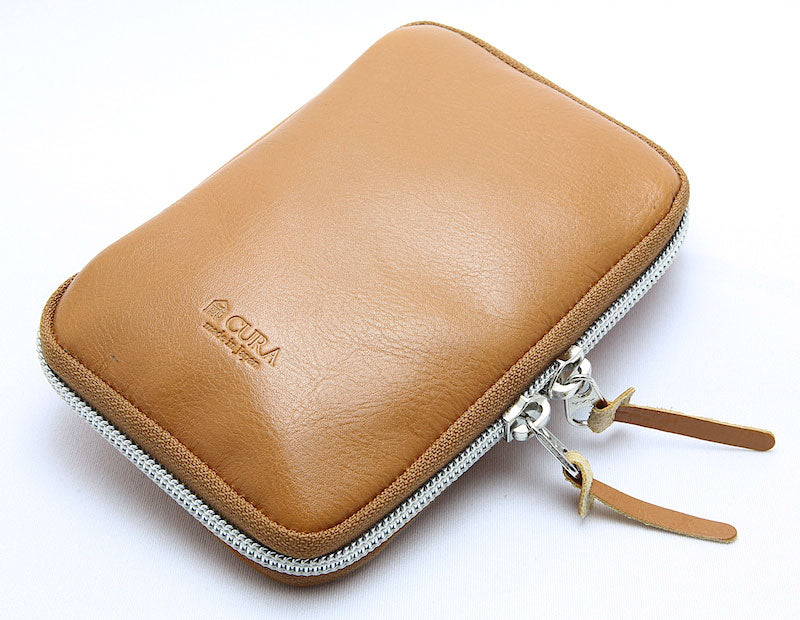 CURA CK-100 Cleaning Set Camel Leather Pouch - includes Kumano Brush + Lens Cleaner (15ml) + Micro Wiper (50 sheets) + Leather Pouch (Camel)-Lens Cleaning Kit-CURA