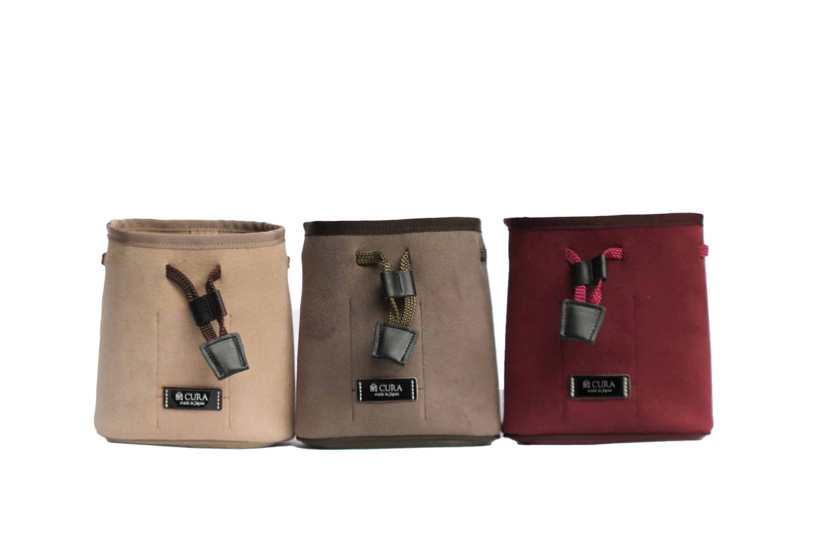 CURA CLPS-100 Suede Camera/Lens Multi Pouch - Wine-Pouch-Kudos Cameras