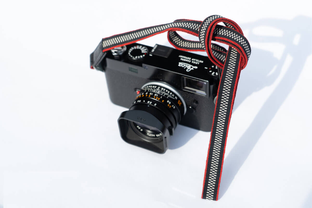 CURA CSS-121 Sanada Woven Silk & Leather Neck Strap (120cm) - Black-Camera Strap-CURA