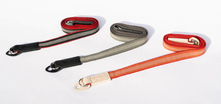 CURA CSS-121 Sanada Woven Silk & Leather Neck Strap (120cm) - Khaki-Camera Strap-CURA