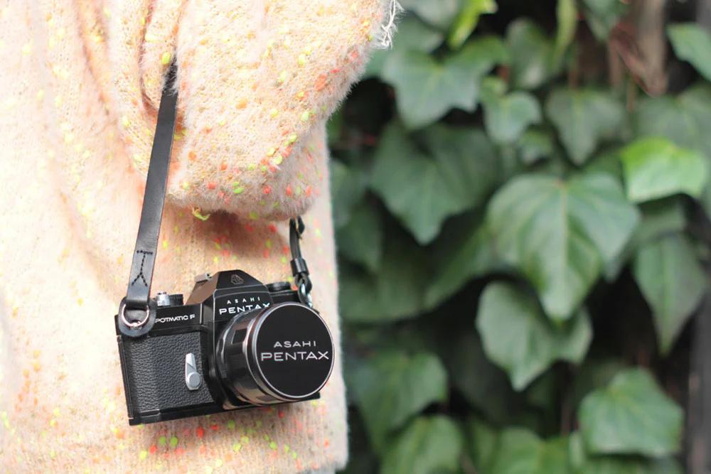 CURA SHSL-100 Leather Short Hold Carry Strap - Black-Camera Strap-CURA