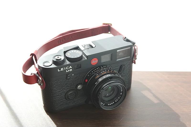 CURA SHSL-100 Leather Short Hold Carry Strap - Black-Camera Strap-CURA