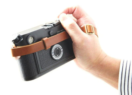 CURA SHSL-100 Leather Short Hold Carry Strap - Light Brown-Camera Strap-Kudos Cameras