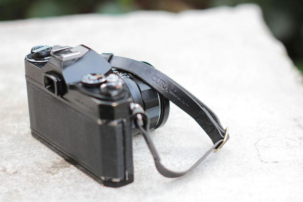 CURA SHSL-100 Leather Short Hold Carry Strap - Wine-Camera Strap-CURA