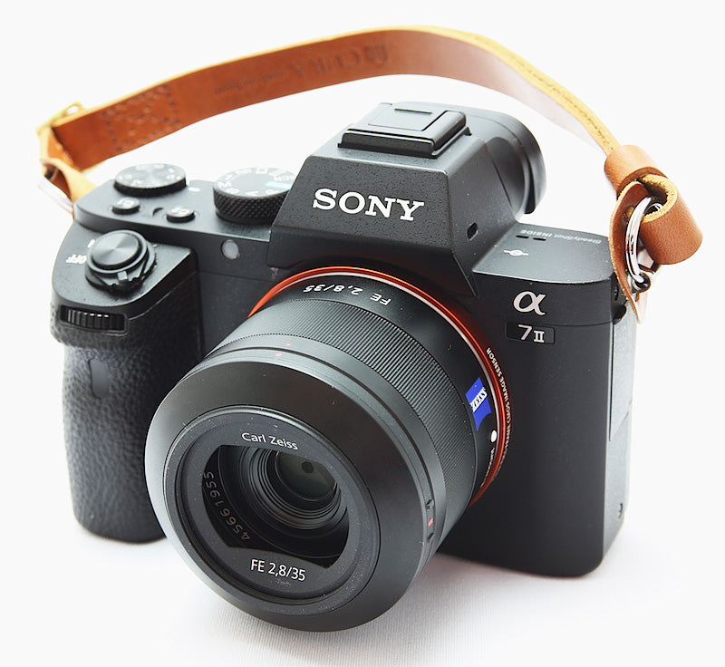 CURA SHSL-100 Leather Short Hold Carry Strap - Wine-Camera Strap-CURA