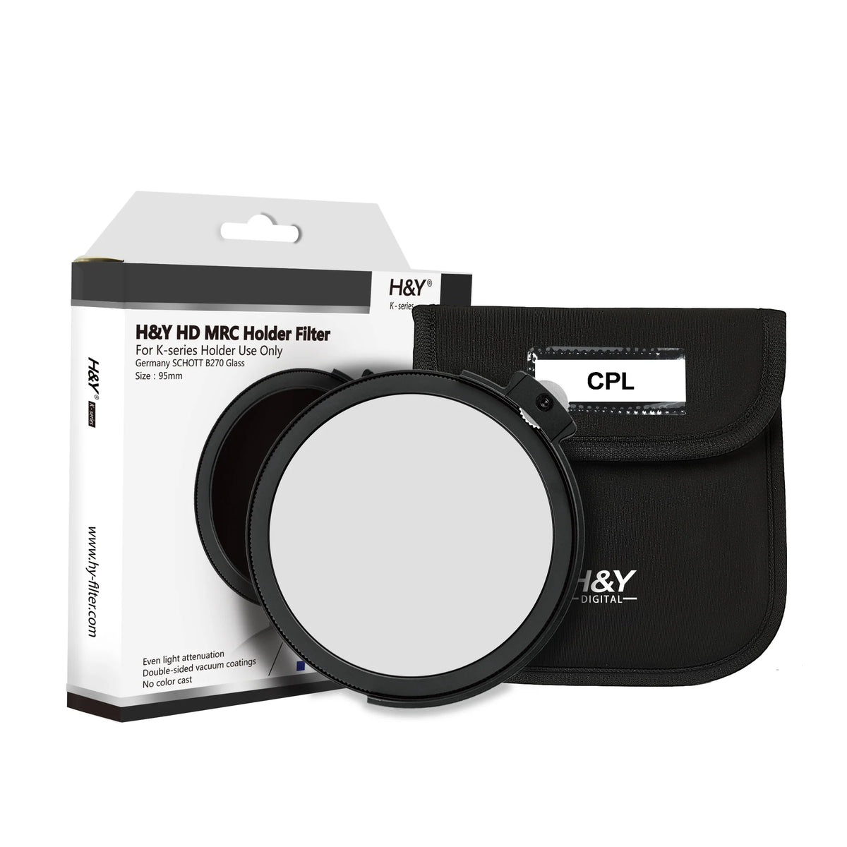 H&Y Filters Drop-in (95mm) Circular Polariser (CPL) Filter for RevoRing Swift Drop-in Racks & K-Series Magnetic Holder