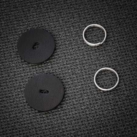 DeadCameras Black Leather Strap Protectors & 16mm Split Rings-Camera Strap-Kudos Cameras