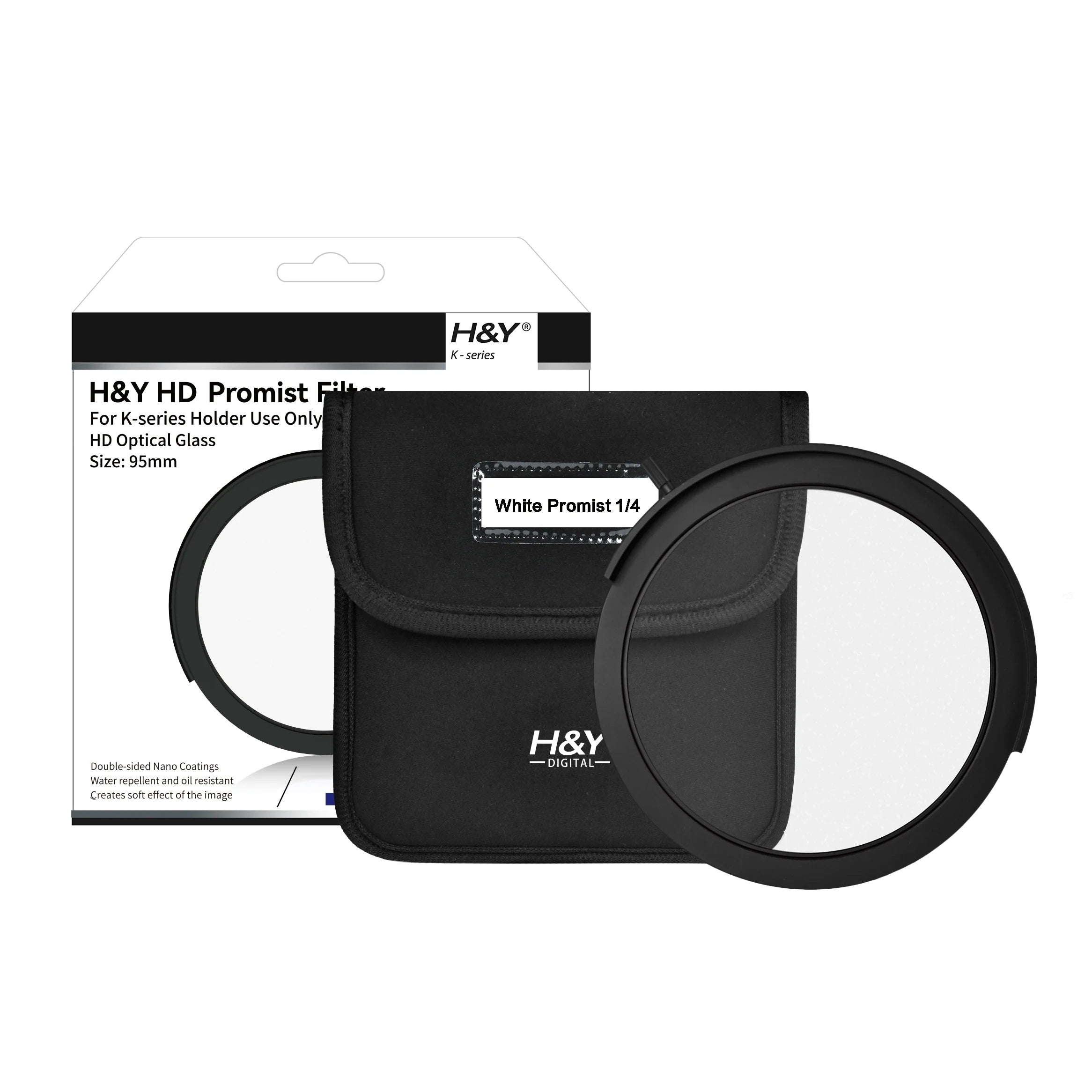 H&Y Filters Drop-in (95mm) White Mist (1/4) Filter for RevoRing Swift Drop-in Racks & K-Series Magnetic Holder