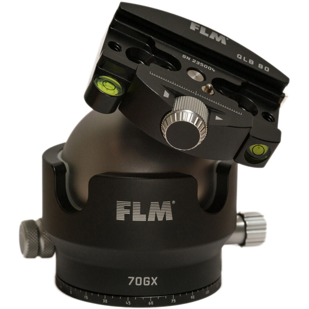 FLM 70GX Genesis inc QLB-80 Ball Head 55mm with QLB-80 Lever Clamp-Ball Heads-FLM