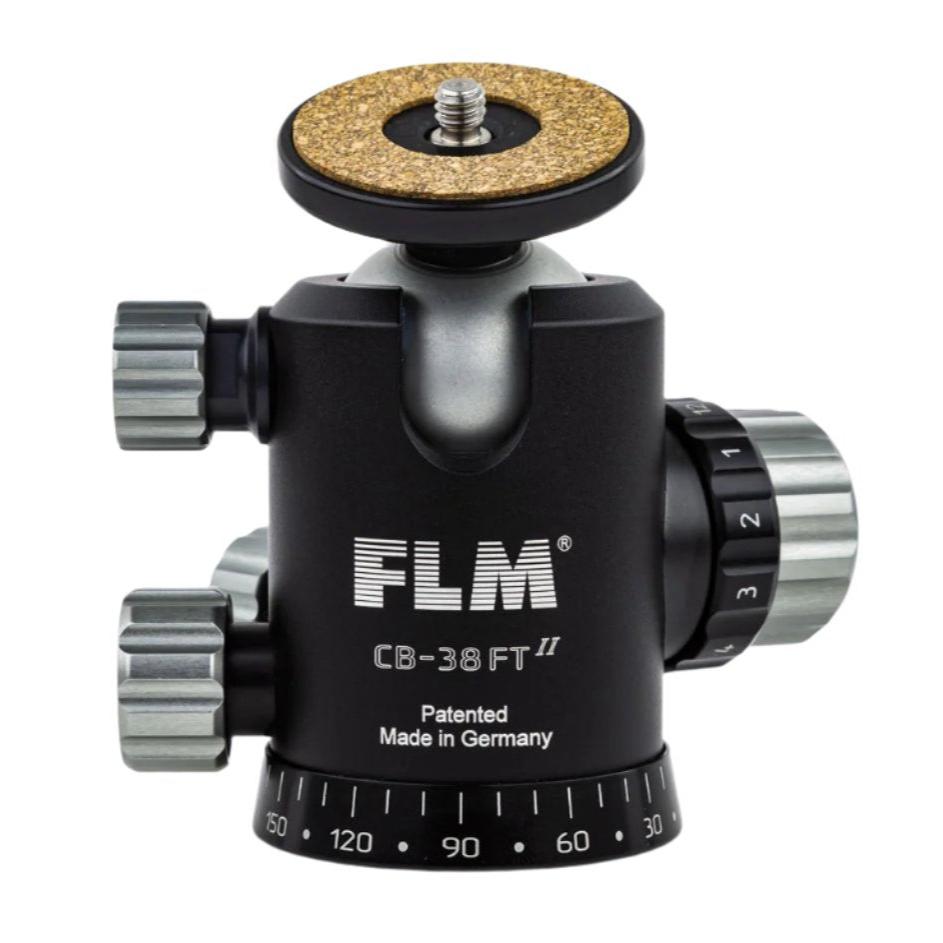 FLM CB-38FTR II Professional Ball Head 38mm with Friction Memory Lock 15 Deg. Stop Pan and Tilt Lock-Ball Heads-FLM