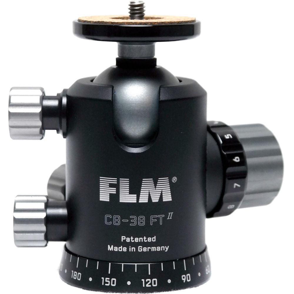 FLM CB-38FTR II Professional Ball Head 38mm with Friction Memory Lock 15 Deg. Stop Pan and Tilt Lock-Ball Heads-Kudos Cameras