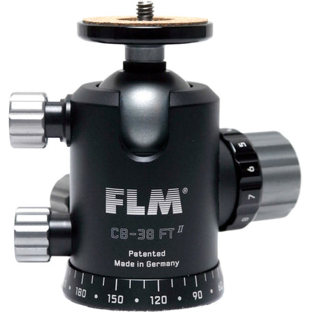 FLM CB-38FTR II Professional Ball Head 38mm with Friction Memory Lock 15 Deg. Stop Pan and Tilt Lock-Ball Heads-Kudos Cameras