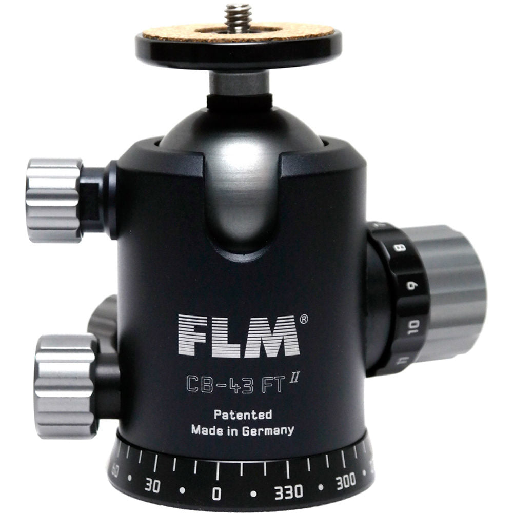 FLM CB-43FTR II Professional Ball Head 43mm with Friction Memory Lock 15 deg, Stop Pan and Tilt Lock-Ball Heads-FLM