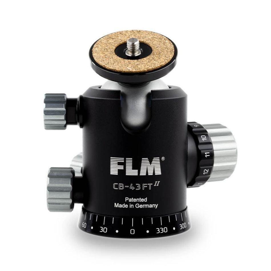FLM CB-43FTR II Professional Ball Head 43mm with Friction Memory Lock 15 deg, Stop Pan and Tilt Lock-Ball Heads-FLM