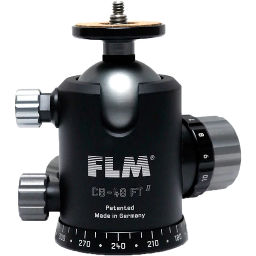FLM CB-48FTR II Professional Ball Head 48mm with Friction Memory Lock 15 Deg. Stop Pan and Tilt Lock-Ball Heads-FLM