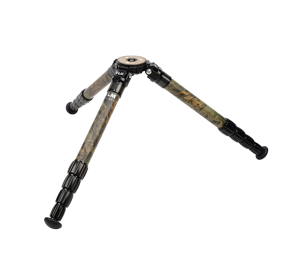 FLM CP34-S5F II Camouflage 34mm 5 Section Carbon Fibre Tripod 45/134cm-Tripod Legs-Kudos Cameras